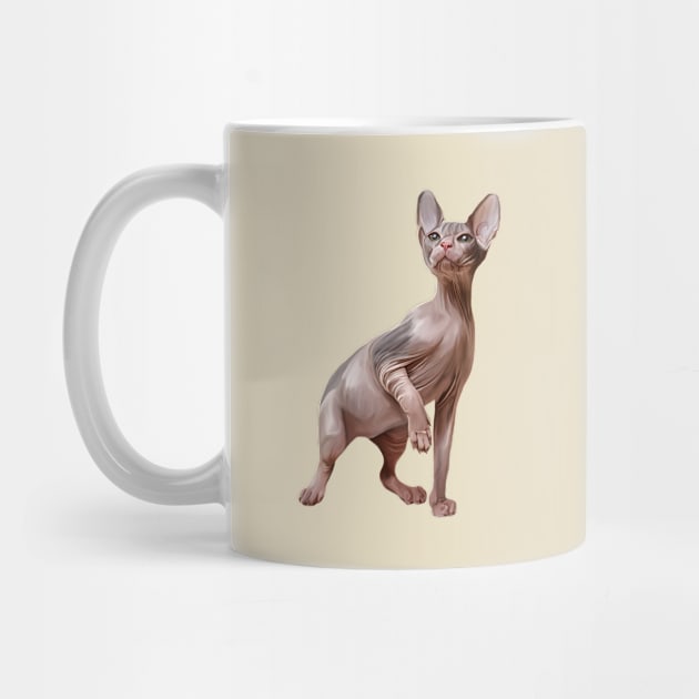 Drawing Sphynx kitten by Bonidog